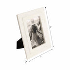 White Marble Beveled Picture Frame, 4x6