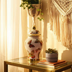 White and Black Butterfly Lidded Jar, Small