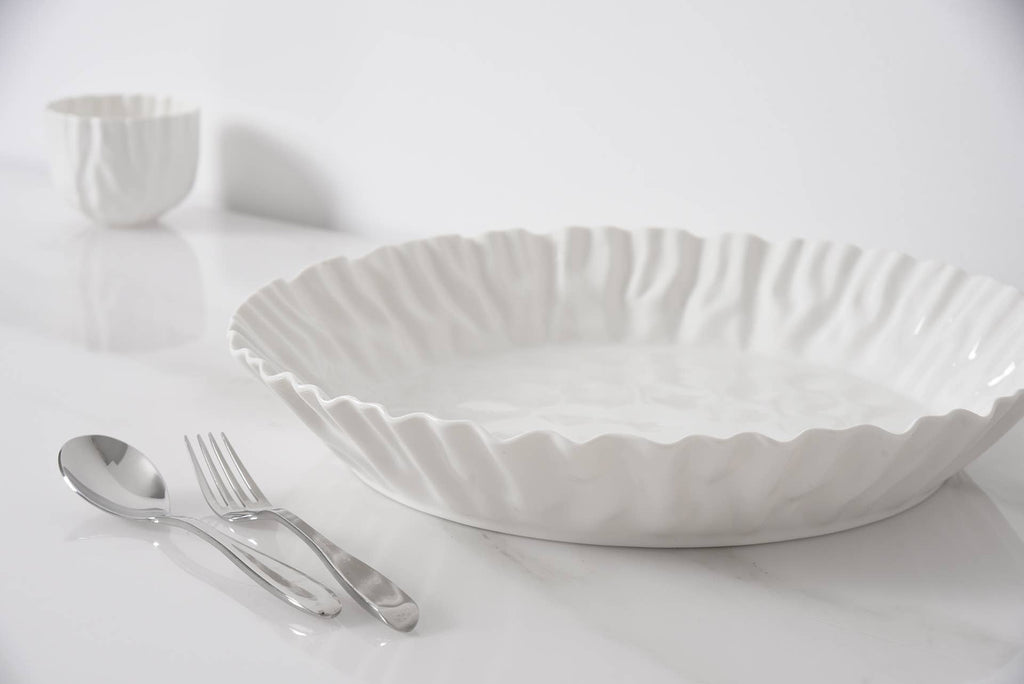 Mascali Bianca White Round Deep Server