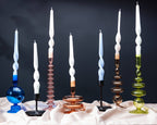 Ice White Twist Taper Candles, Set of 3