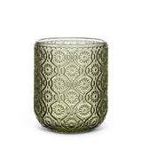 Daisy Tumbler-Olive-3.5"H(10oz) - Set of 2