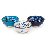 Eye Design Pinch Bowls-3 Assorted-3.25"D