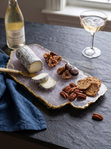 Dazzle Irregular Onyx Cheese Board: Rose Quartz