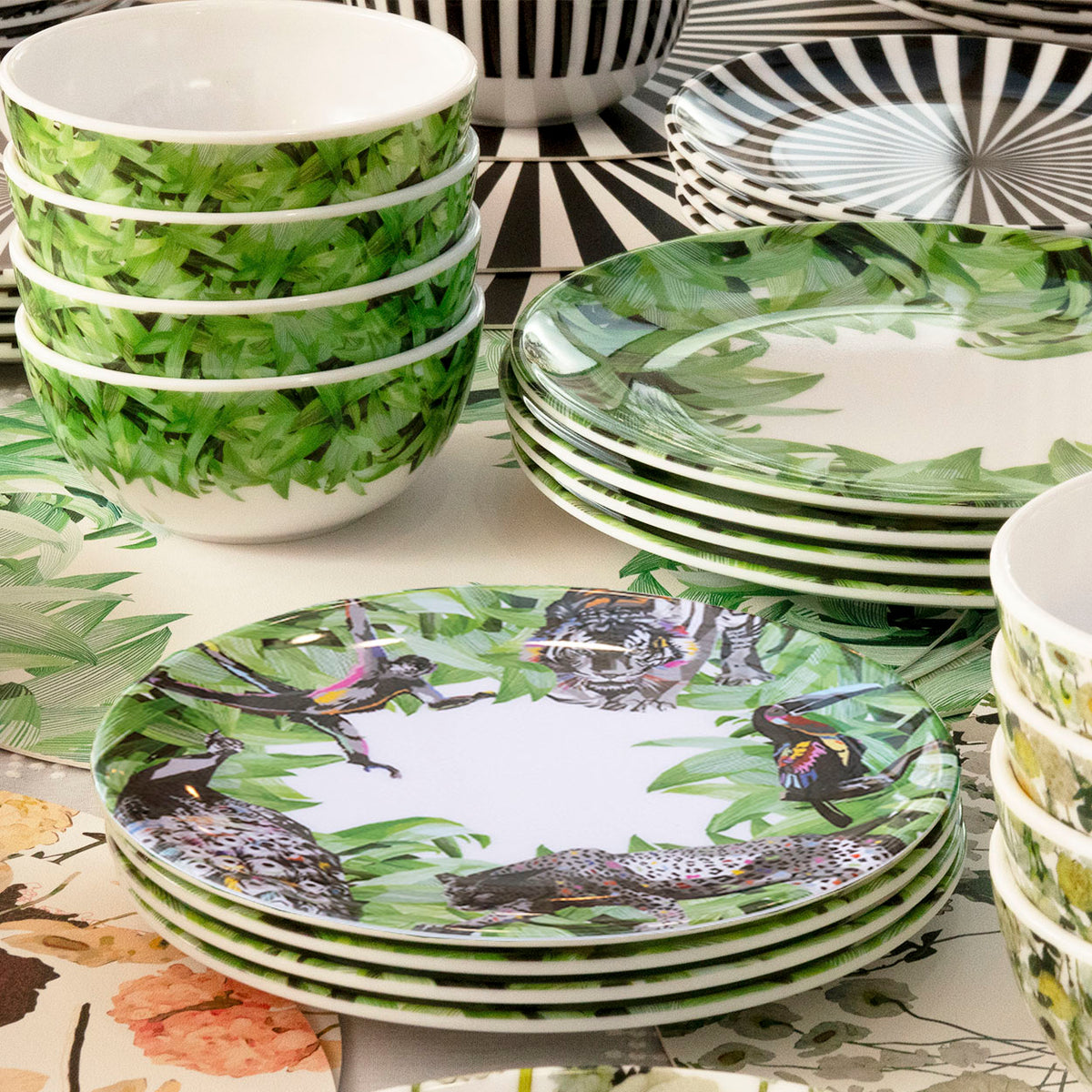 Pura Vida Melamine Starter Set, 12-Piece (Service for 4)