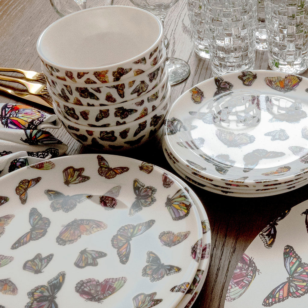 Butterflies Melamine Starter Set, 12-Piece (Service for 4)