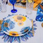 Blue Sunflower Melamine Starter Set, 12-Piece (Service for 4)