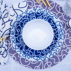 Navy Squiggly Melamine Starter Set, 12-Piece (Service for 4)