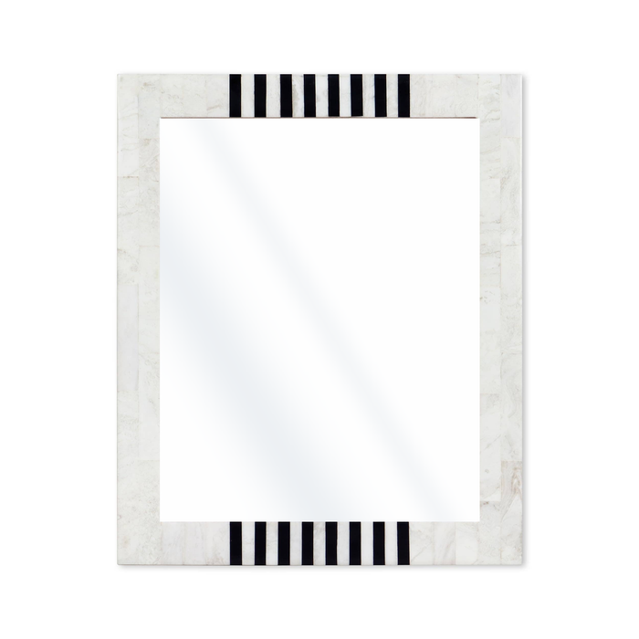 White and Black Resin Inlay Frame, 8x10