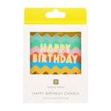 Wavy Large Block Birthday Candle