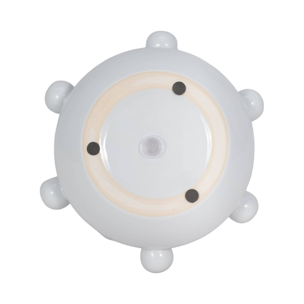 White Glossy Tapered Round Planter