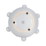Plant Pot - White Ceramic Round Glossy Tapered Bubble, 8 in.