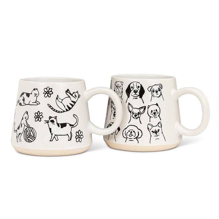 Dog Print Mug, 4 in.