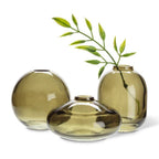 Small Moss Green Glass Bud Vase