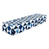 Marquet Indigo Blue White Resin Inlay Storage Box ( 8 Sizes): 10x2.5x1.5