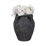 Decorative Vase - Black Pottery Amphora Multi-Handle Jug, 10