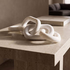 Eternity Sculpted Marble Chain Links, Ivory White
