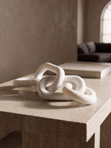 Eternity Sculpted Marble Chain Links: Ivory White