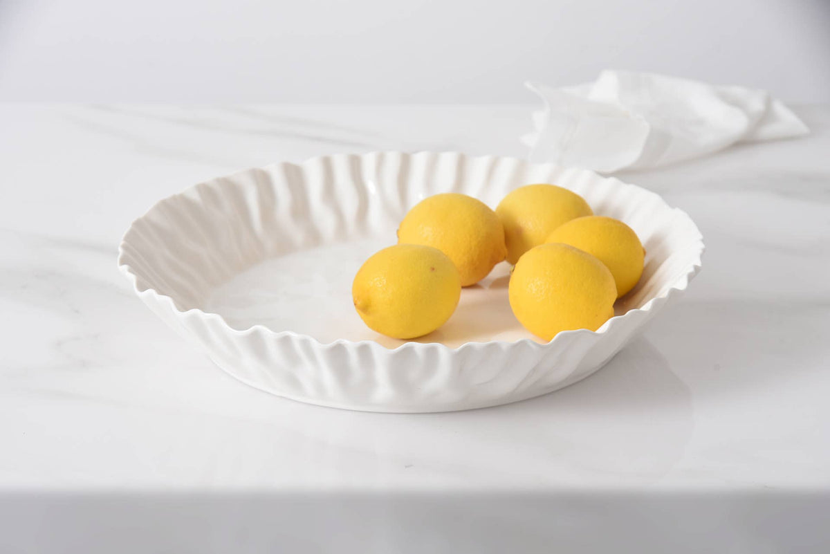 Mascali Bianca White Round Deep Server