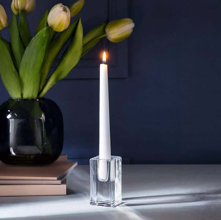 Tall Block Taper Candle Holder, 3 in.