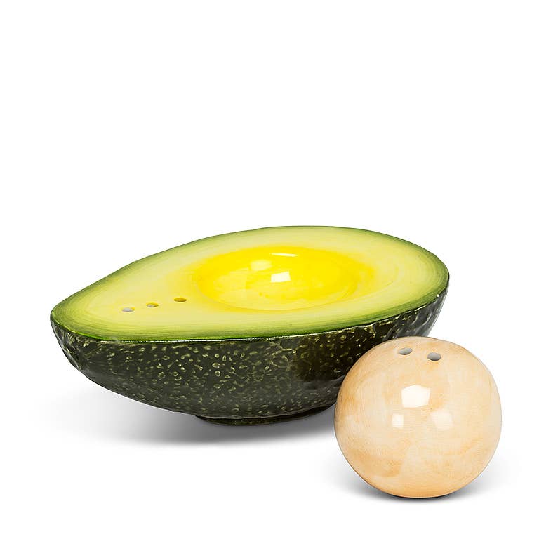 Avocado Ceramic Salt & Pepper Shakers