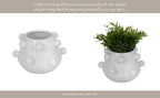 White Glossy Tapered Round Planter