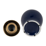 Decorative Jar - Navy/Gold Ceramic Glossy With Lid, 18 in.