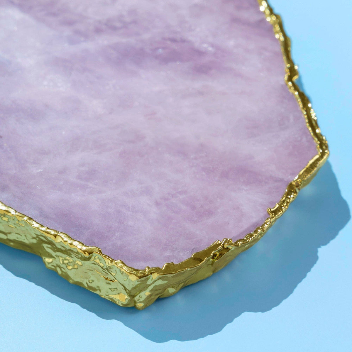 Dazzle Freeform Onyx Cheese Board, Rose Quartz