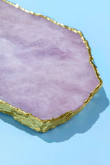 Dazzle Irregular Onyx Cheese Board: Rose Quartz
