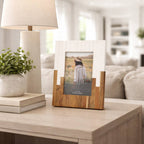 White Two-Tone Wood Picture Frame, 4x6