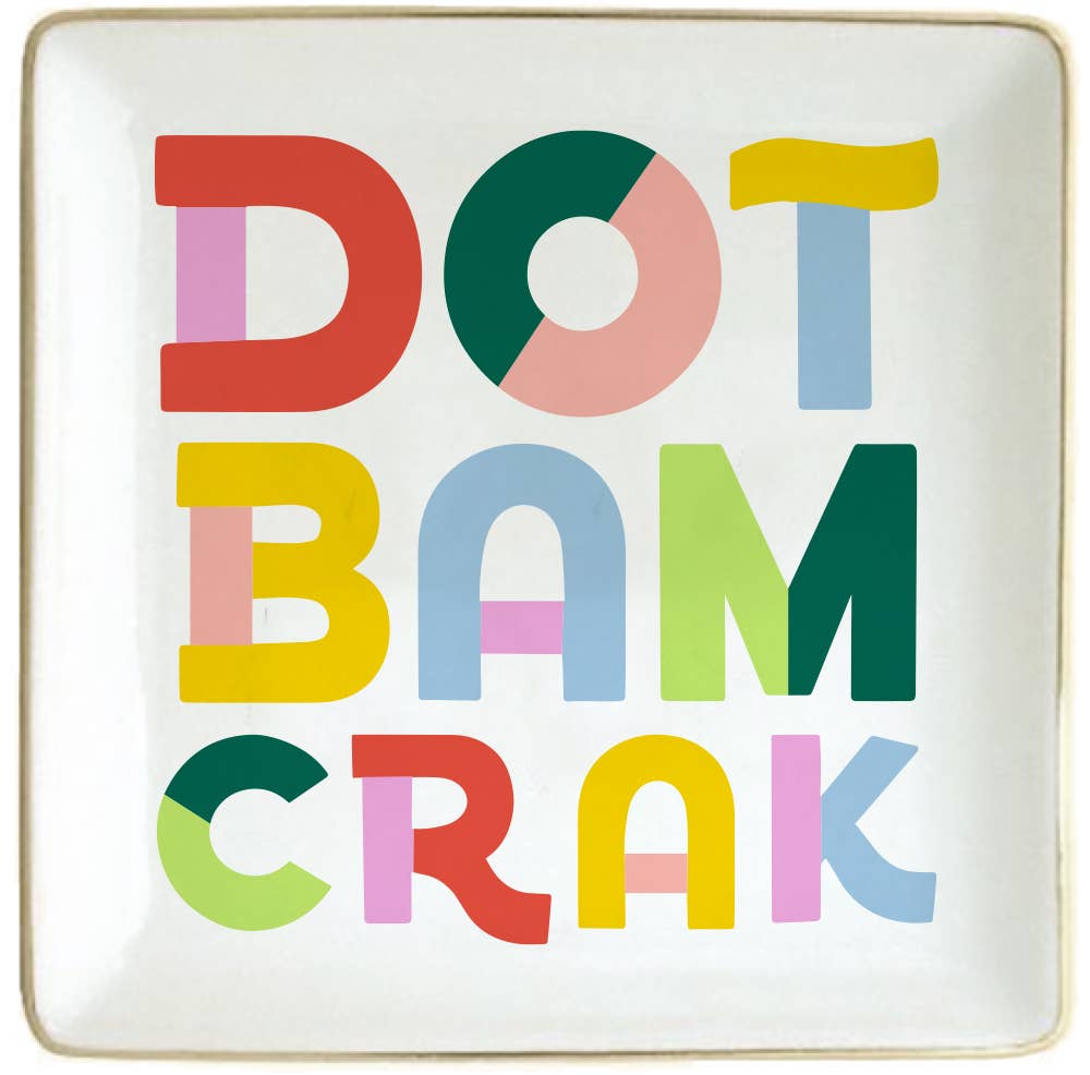 'Dot Bam Crak' Ceramic Trinket Tray