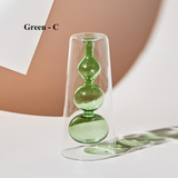 Nordic Hydroponic Colored Glass Vase: Green I