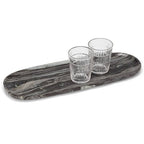 Black Marble Oblong Tray
