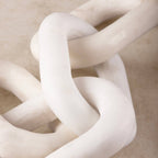Eternity Sculpted Marble Chain Links, Ivory White