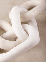 Eternity Sculpted Marble Chain Links: Ivory White