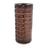 Brown Crocodile Skin Vase