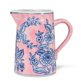 Small Floral Jug-7"H(22oz): Blue