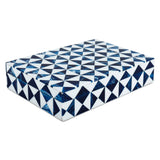 Marquet Indigo Blue White Resin Inlay Storage Box ( 8 Sizes): 10x2.5x1.5