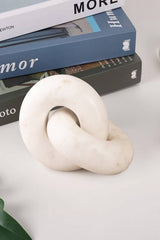 Munich Sculpted Marble Knot: Ivory White