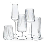 Optic Glass Wine Goblet