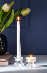 Small Reversible Ridged Candle Holder