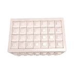 Cisco Beige Geometric Grid Box