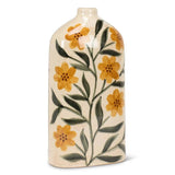 Yellow Floral Flat Vase: Large