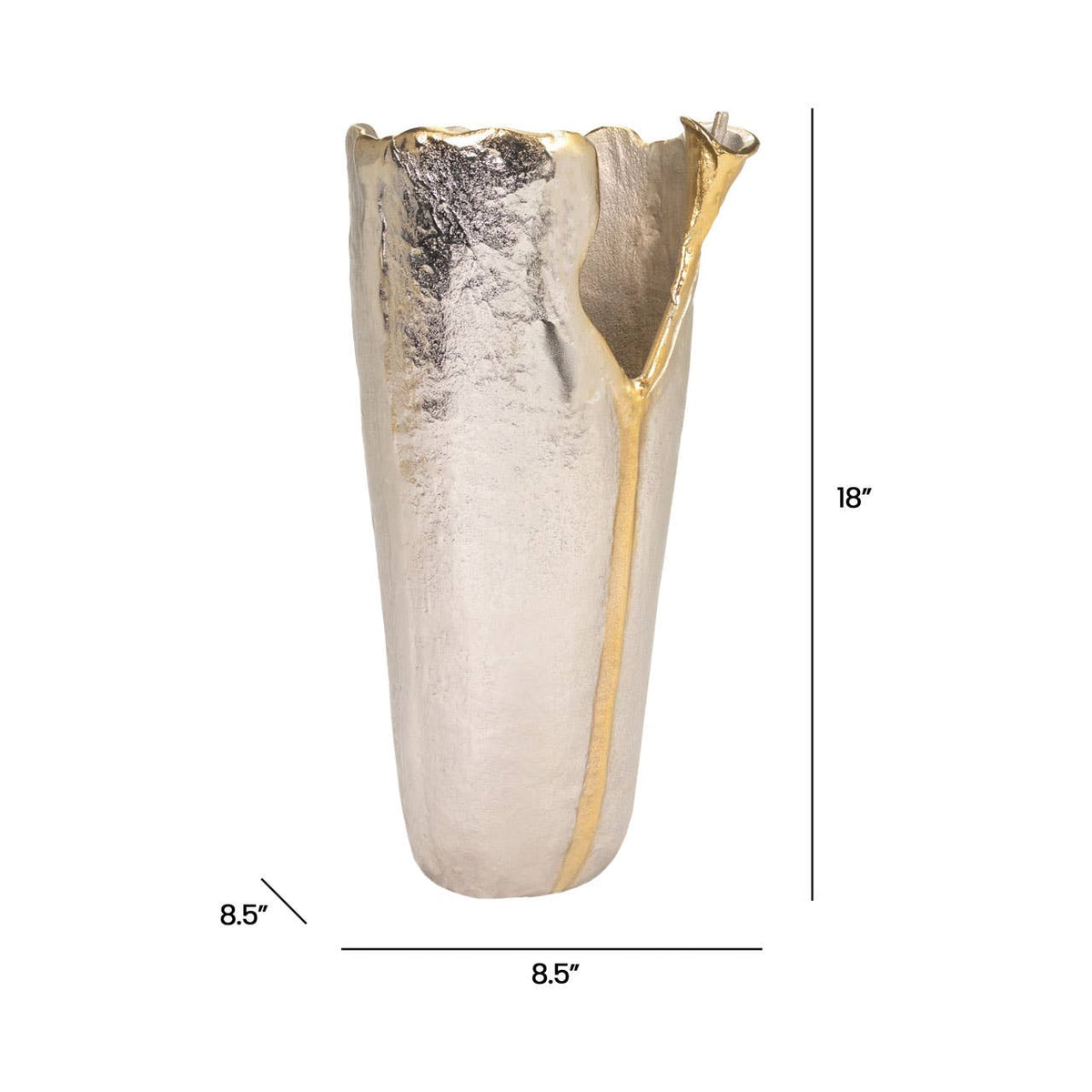 Waldin Metallic Sculptural Vase