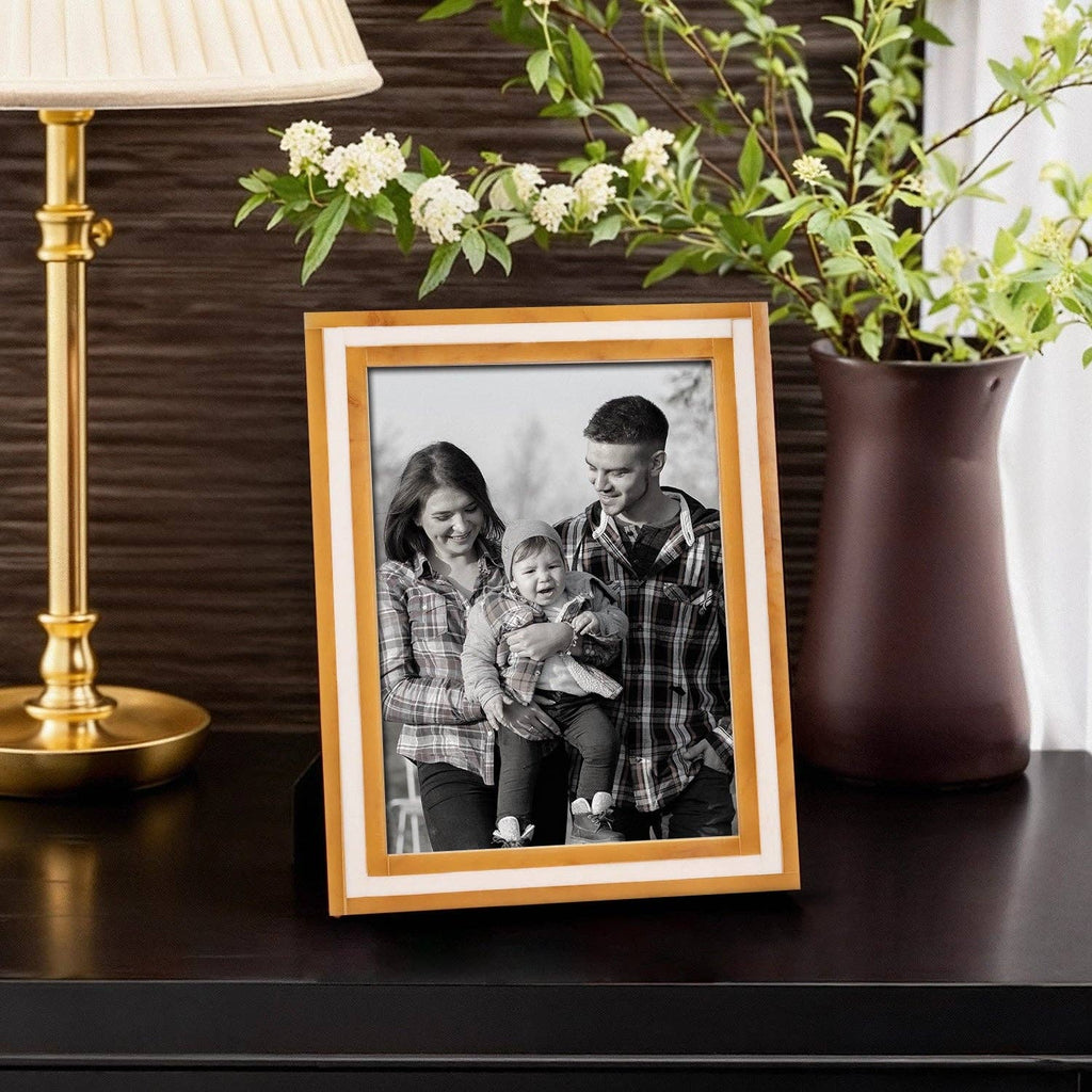 Amber and Black Resin Inlay Frame, 8x10