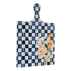 Checkered Black Lucite Serving Board with Handle