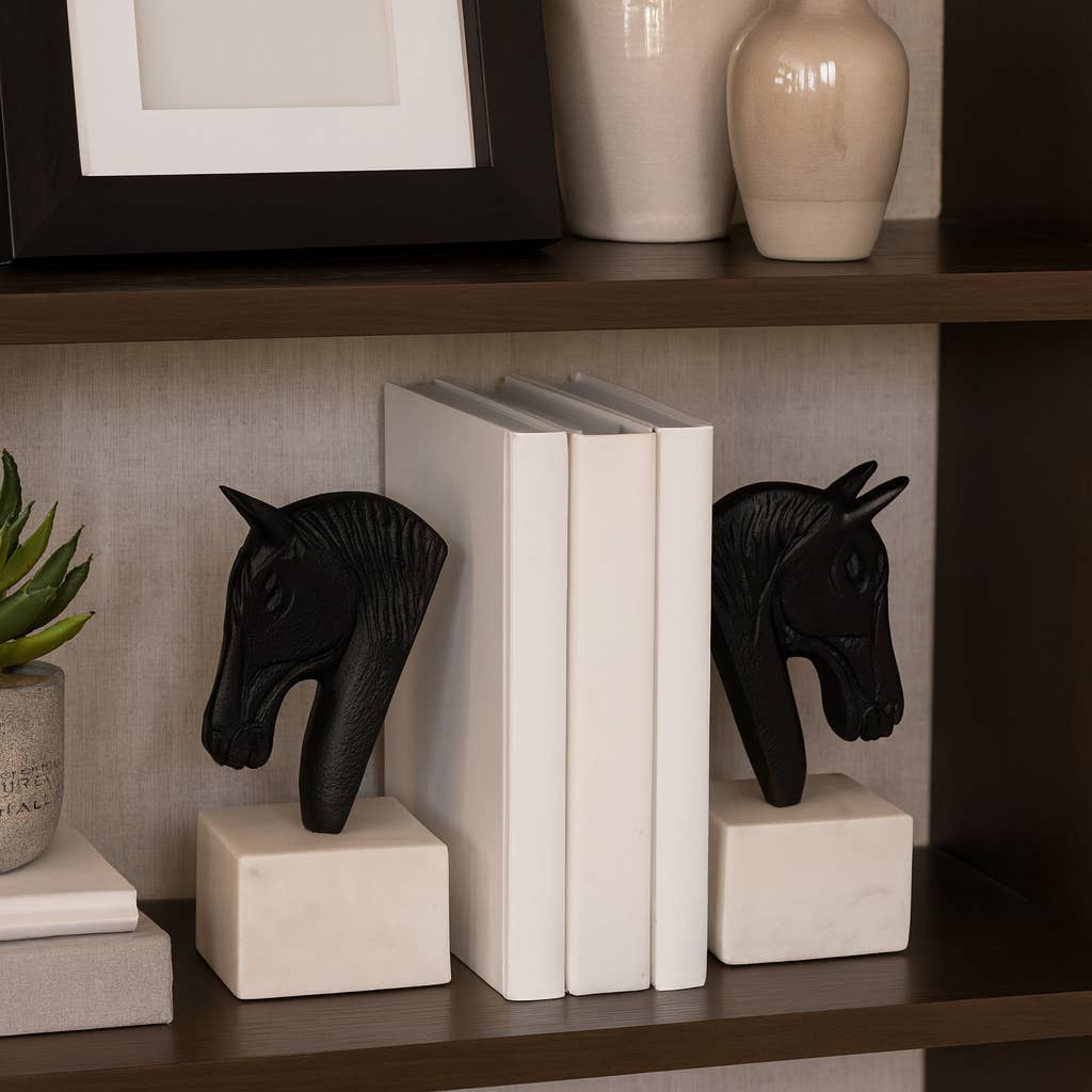 Horse Head Bookends, Set of 2