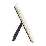 Photo Frame - White Marble Wood Jagged Edges, 5x7 in.