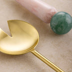 Copenhagen Pink and Jade Salad Servers, Set