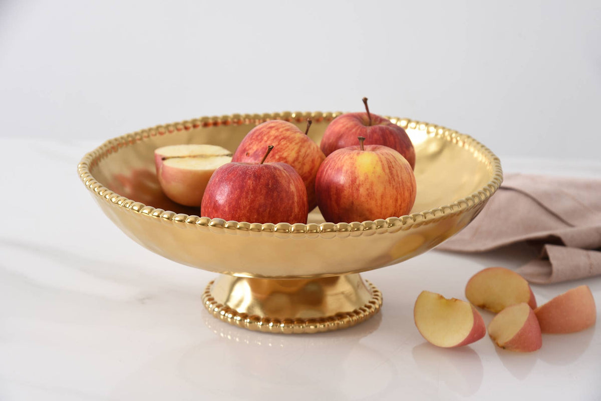 Monte Carlo Matte Gold Footed Bowl