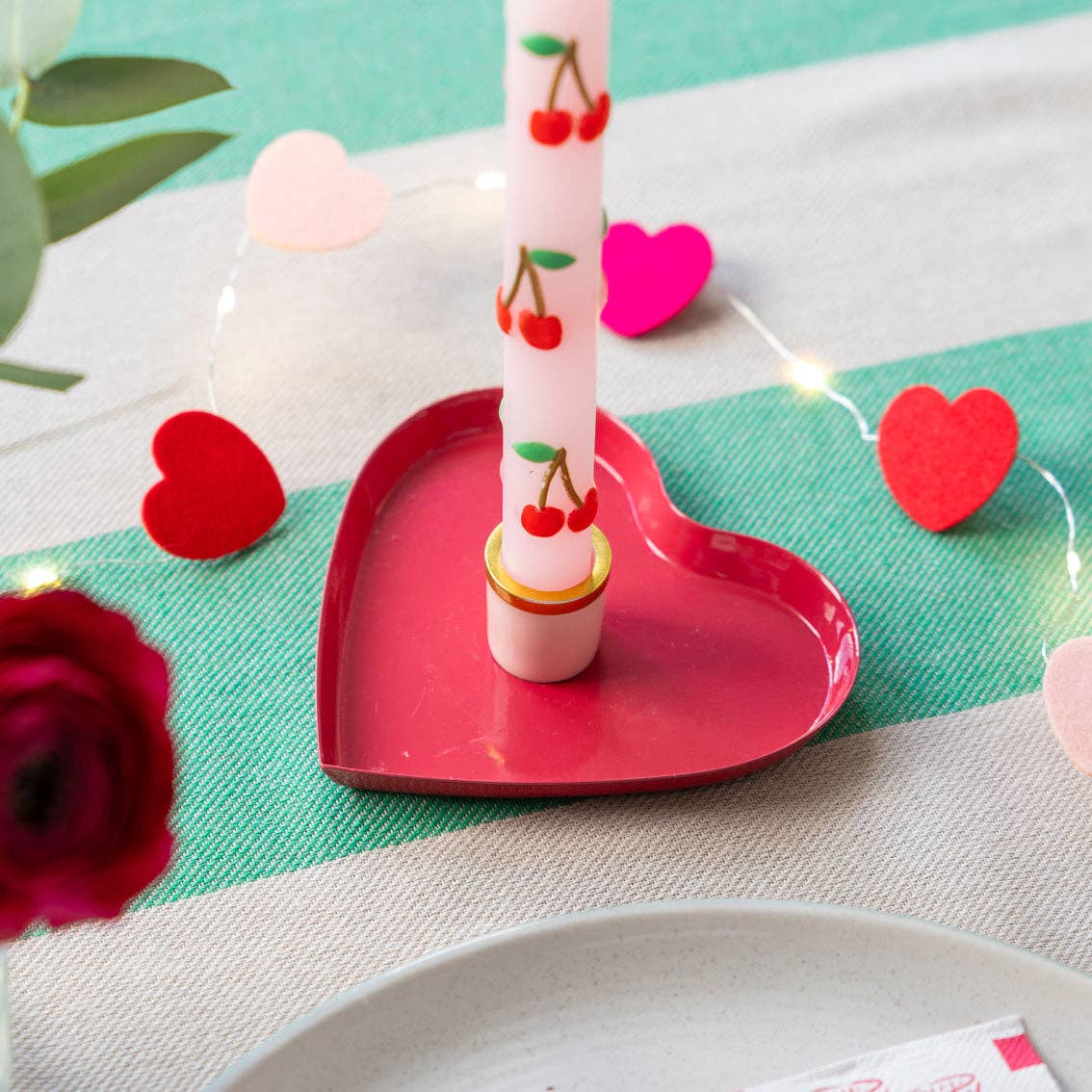 Cherry Dinner Candles, Set of 2